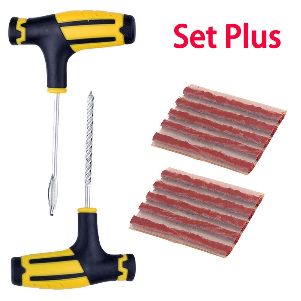 

Car Tire Repair Tools Kit with Puncture Studding Plug Rubber Strips Tubeless Motorcycle Tyre Repair Tool Set for Auto Truck Tire