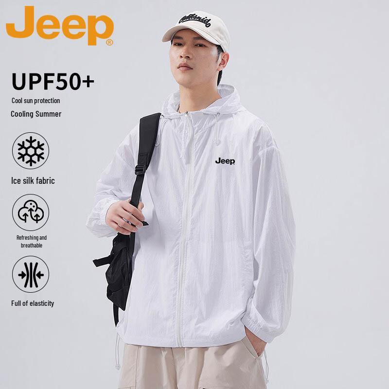 JEEP Men s Hooded Lightweight Sun Protection Jacket XL