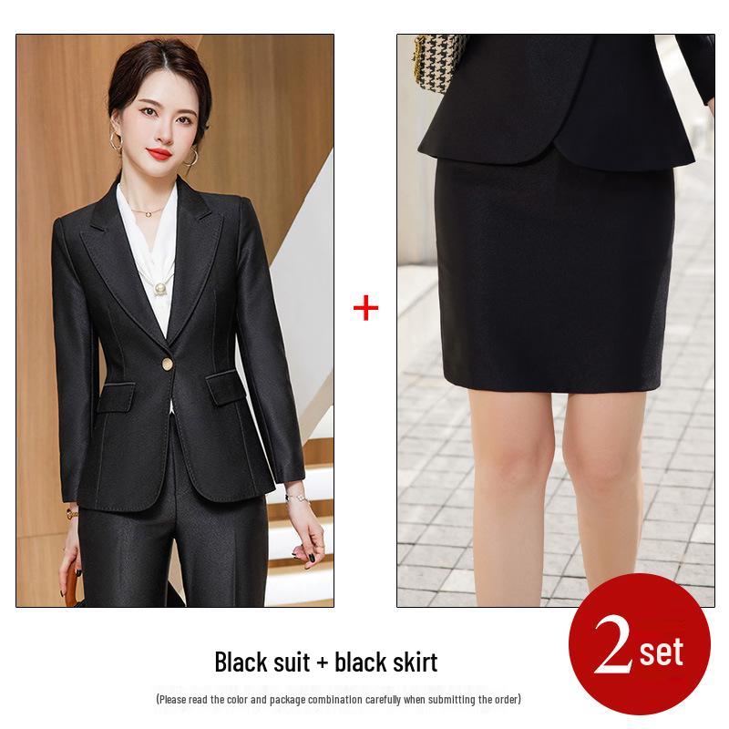 Conjunto de Traje Rojo para Mujer - Otoño/Invierno 2023 Estilo Profesional