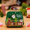 Holiday Themed Metal Carry Case Christmas Theme Tin Carry Holder for Gifts and Trinket with Convenient Handle