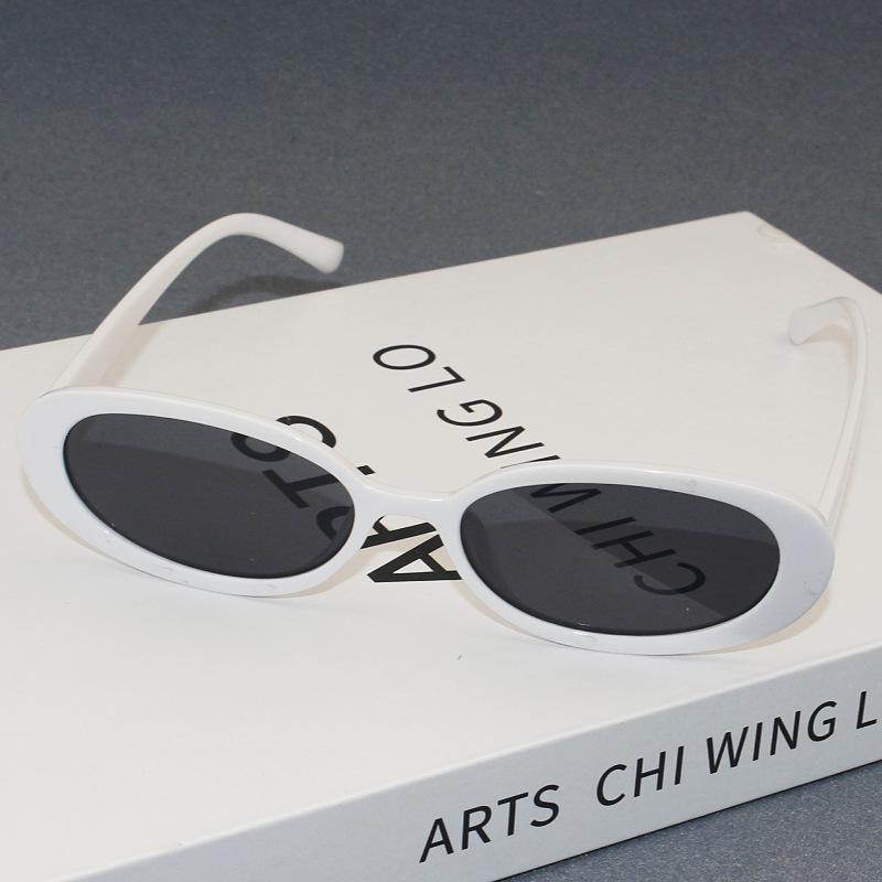 Vintage Women Small Frame Oval Shaped Sunglasses Outdoor Travel Beach Holiday Sun Glasses Uv Protection Fashionable Shade Eyewea