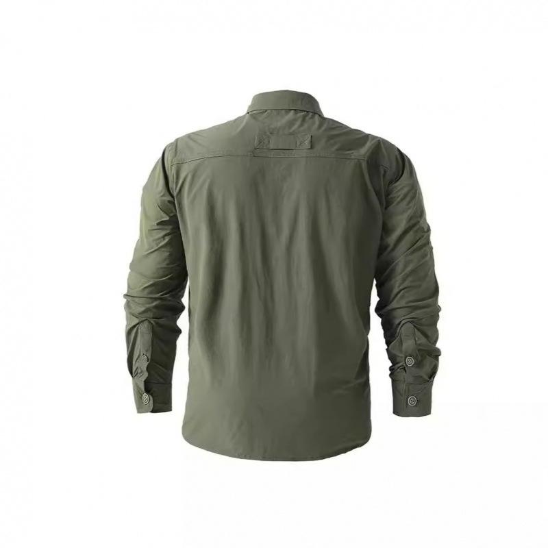 Koszula z długim rękawem na zewnątrz, bardzo elastyczna, odporna na działanie lodu, chroniąca przed słońcem, męska, swobodna, wodoodporna, szybkoschnąca, koszula narzędziowa