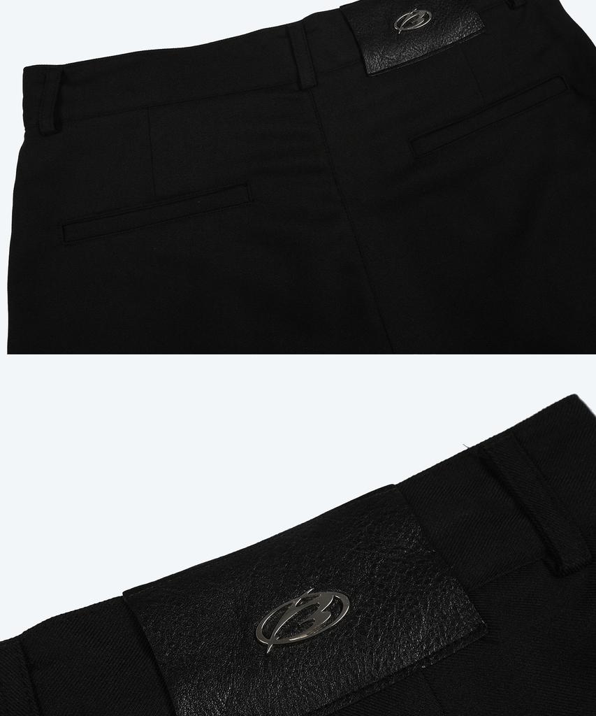 MORE THAN BLACK Logo Micro Shorts