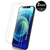 Tempered Glass - E.F.CONNECTION - iPhone 12 Mini - Pack of 2 - Face ID Compatible - Transparent