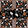 Boo Spooky Ghost Pumpkin Halloween Cloth Placemats Set of 6 Table Mats Table Decorations 12x18 Inch