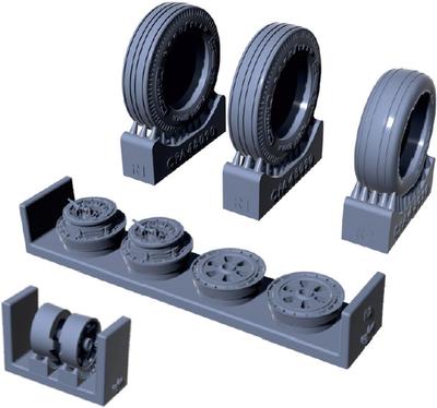 Clear North American Sabre Weight Transforming Wheel Type 2 Clear Plastic Model Parts CPUA48091 Prop! 1/48 F-86A (for Prop) (Airplane)