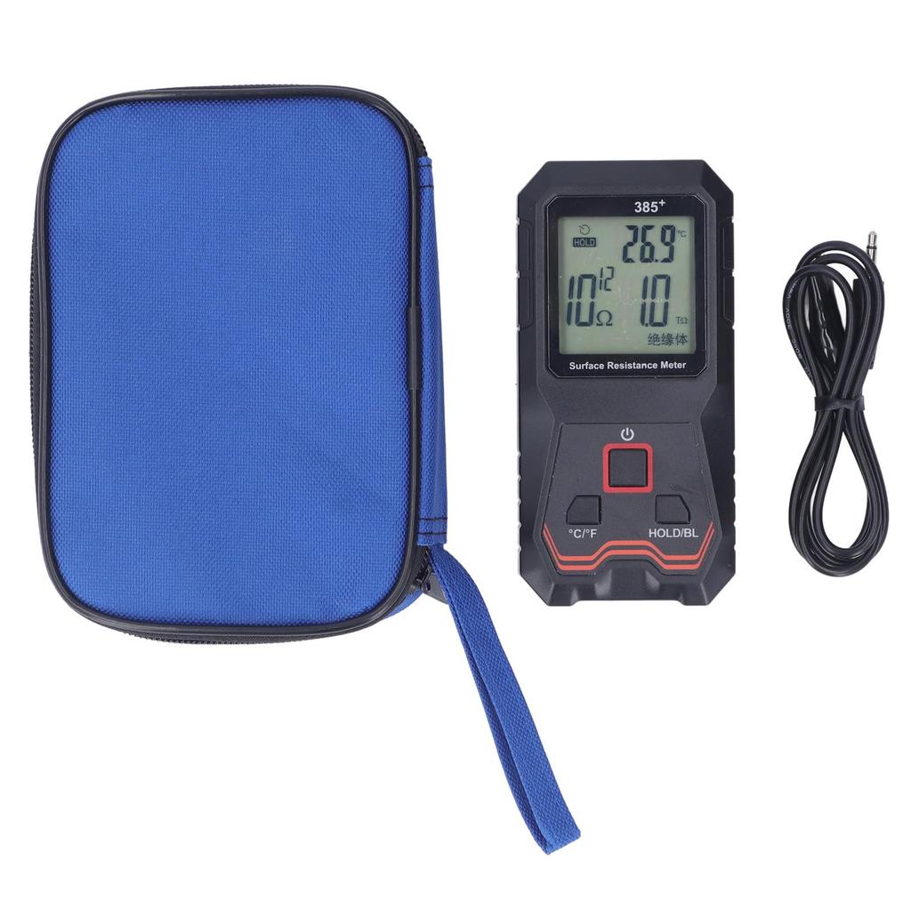 Surface Resistance Automatic Recognition LCD Handheld Ground Resistance Meter Meter Electrostatic High Precision Electrostatic Tester Meter with Fast