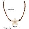 Bohemisk Stil Geometriskt Vävda Skal Chokerhalsband Justerbar Nyckelbenskedja Kort Halsband för Strandfest