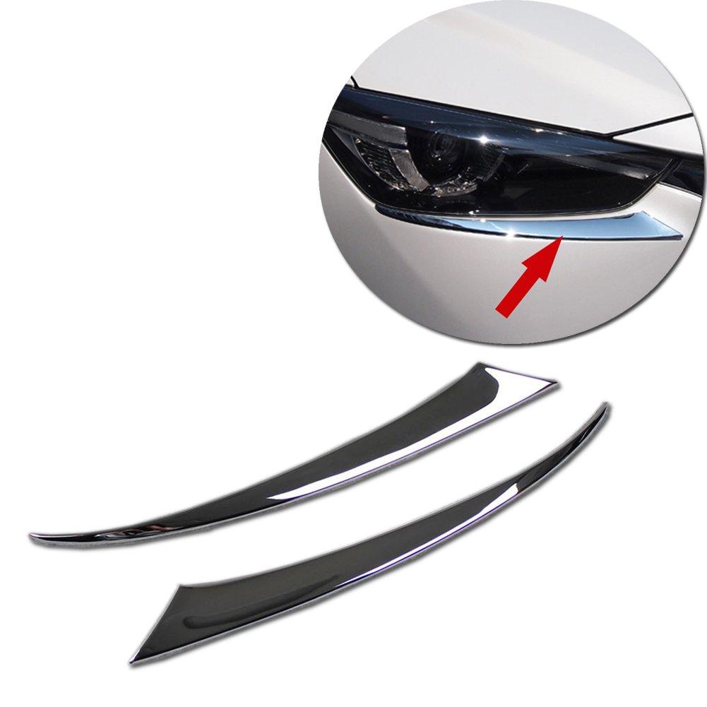 RUIQ Mazda DK Series Exterior Chrome Plated Front Headlight Eyeliner Specially Designed for the Mazda CX-3 Garnish, CX-3