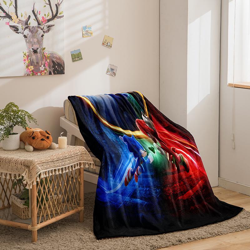 Cartoon Sonic Series Double-Sided Flannel 3D Digital Printing Blanket Blanket
