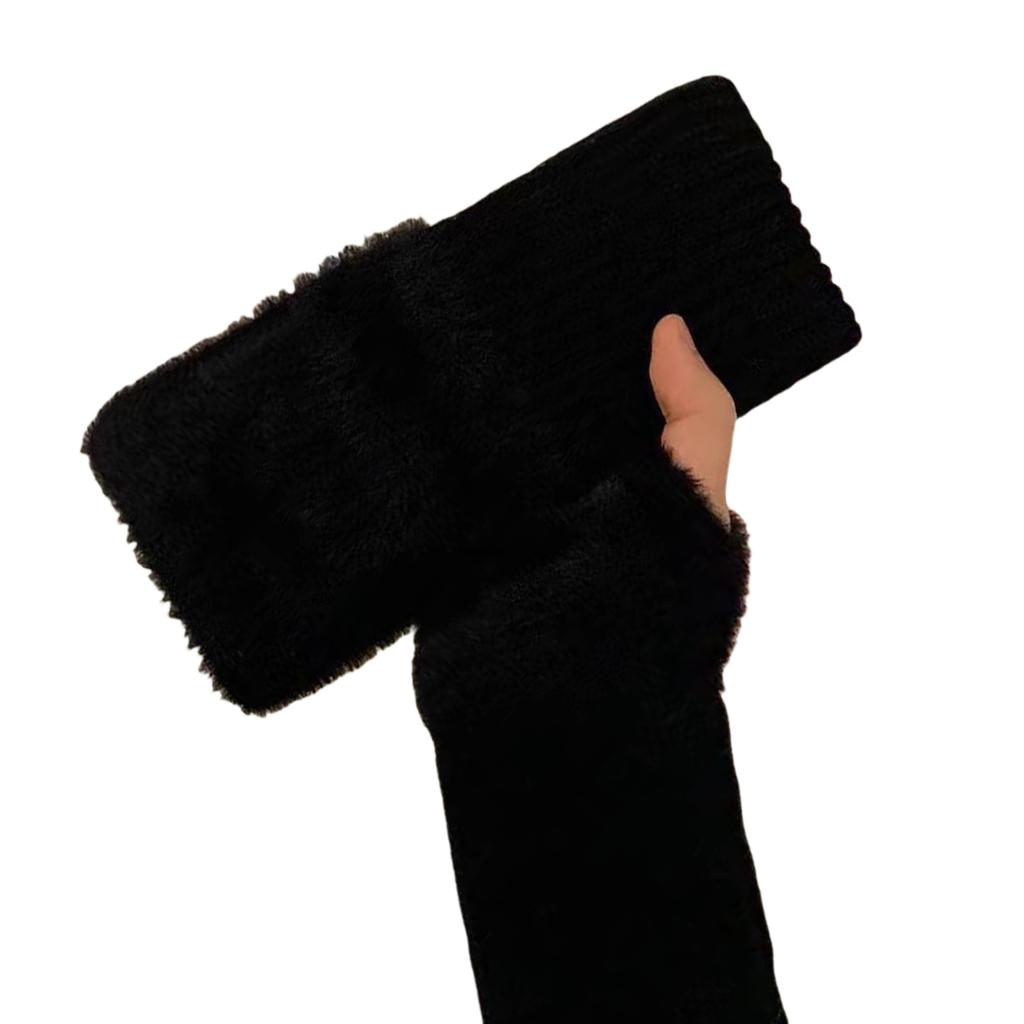 Trendy Warm Thermal Gloves Knitted Stylish Soft Gloves for Cold Weather Winter Cycling Skiing Climbing