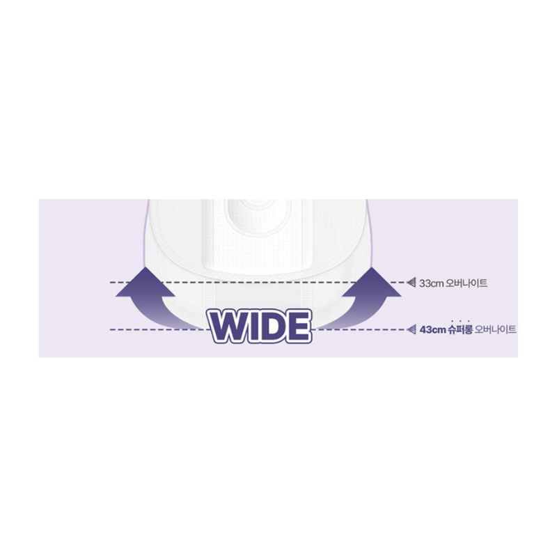 Pure Cotton Healthy Cotton Cover Winged Super Long Overnight Sanitary Pads Korean Feminine Hygiene (33cm/43cm)