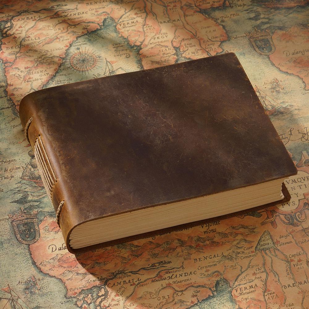

Handmade Vintage Cowhide Sketchbook: European Magic Diary & Creative Notebook