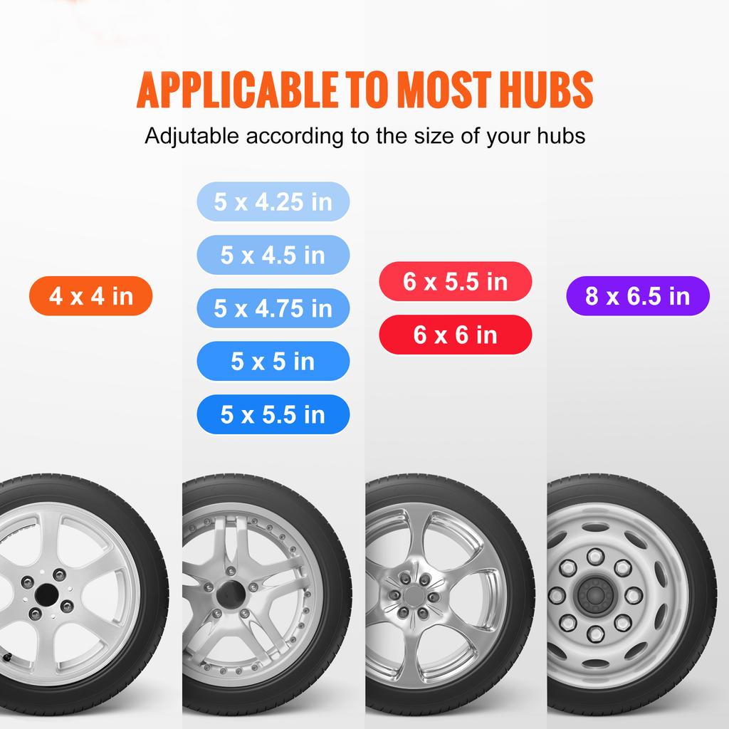 SucceBuy 160 Lbs Spare Tire Carrier with Mounting Screws Bracket Lugs On Bolt Patterns Tire Mount Wheel Holder for Trailers RV