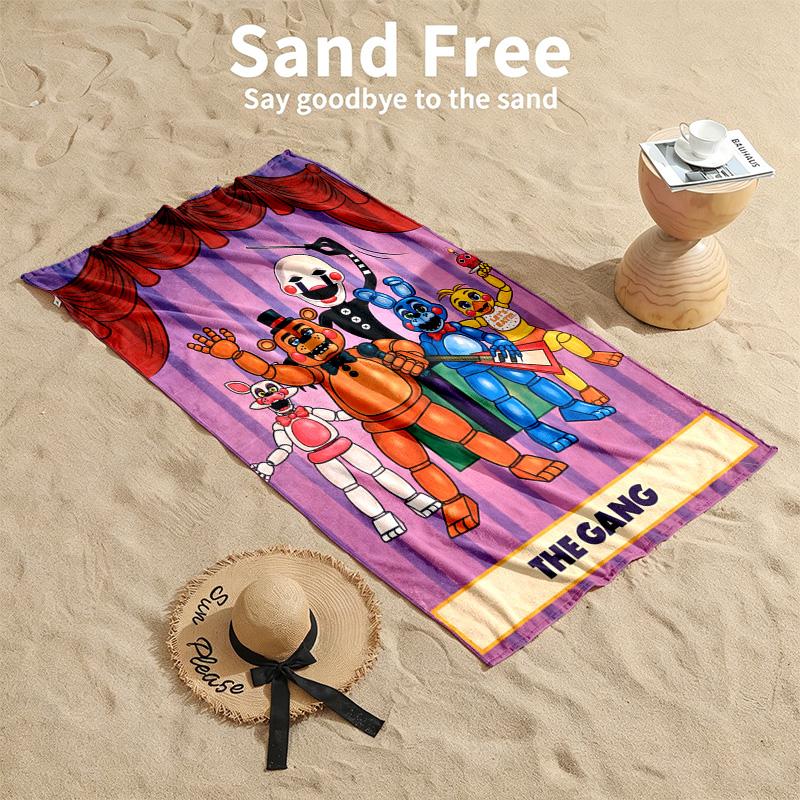 Five nights at freddy Beach towels also serve as bath towels summer essential a musthave for the outdoors the beach and the pool