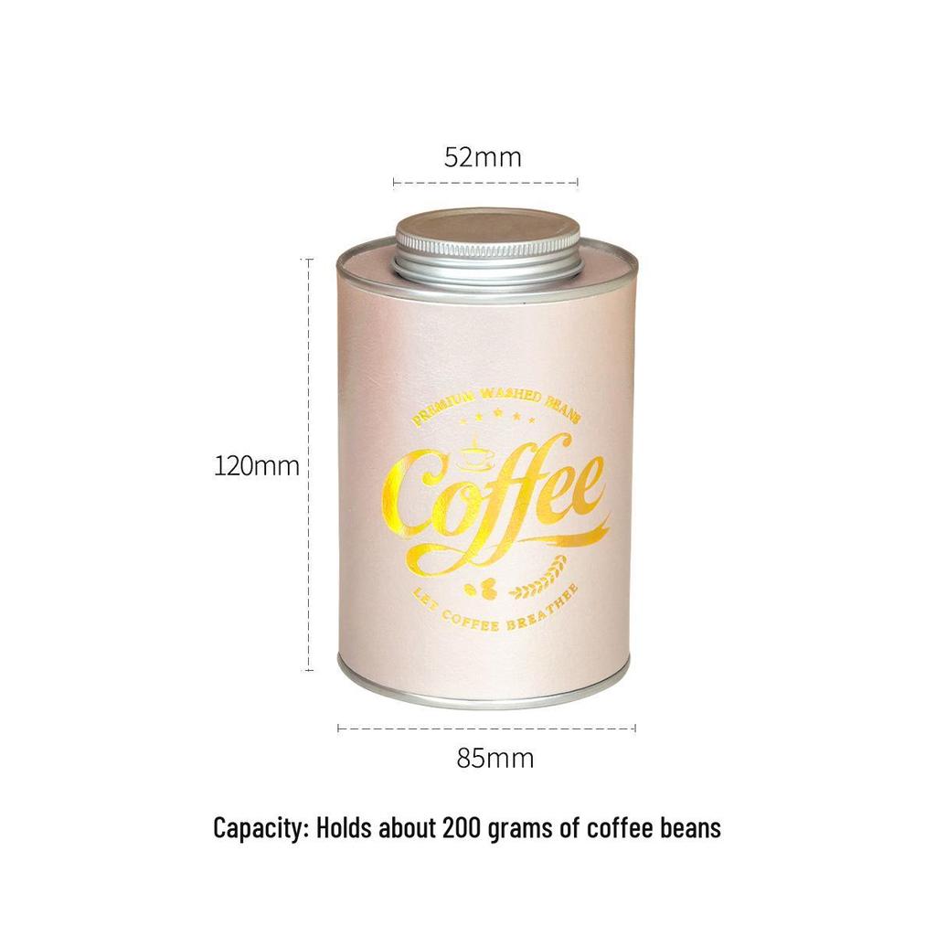 Barattolo Ermetico per Caffè con Valvola Unidirezionale per Chicchi, Noci e Polvere – Latta per Alimenti