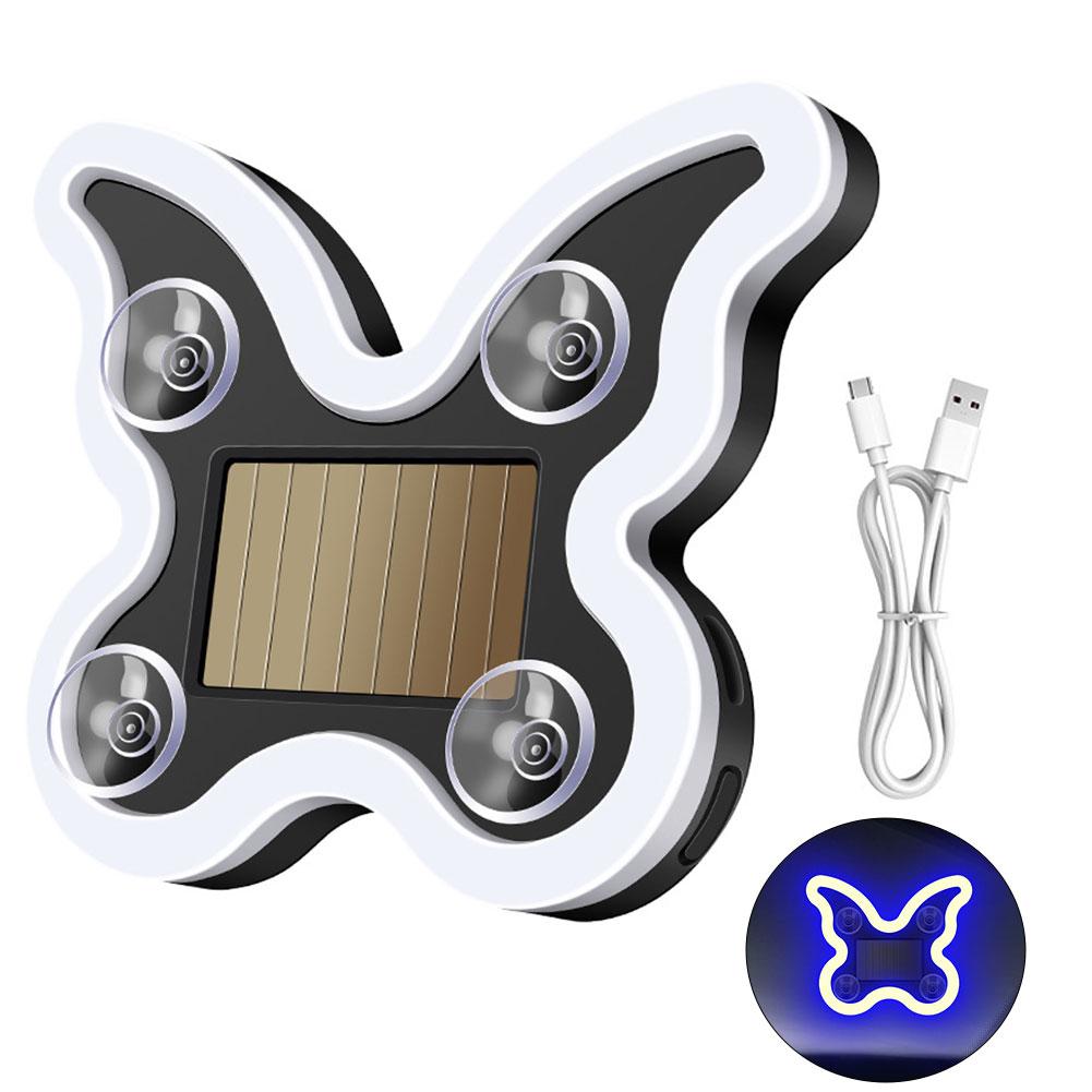 Car Solar Triangle Window Butterfly-shaped Light Emitting Butterfly-shaped Atmosphere Light Interior LED Atmosphere Light