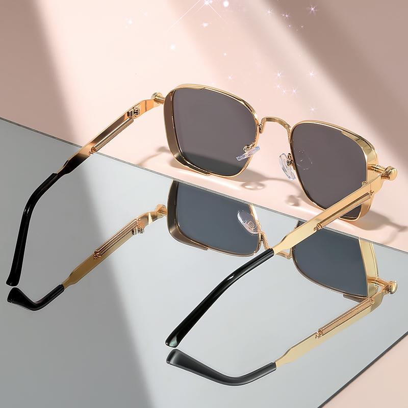 Metallracing High-End Punkstil Solglasögon Personliga Hip-Hop Street Party Solglasögon Fashionabla Artiklar