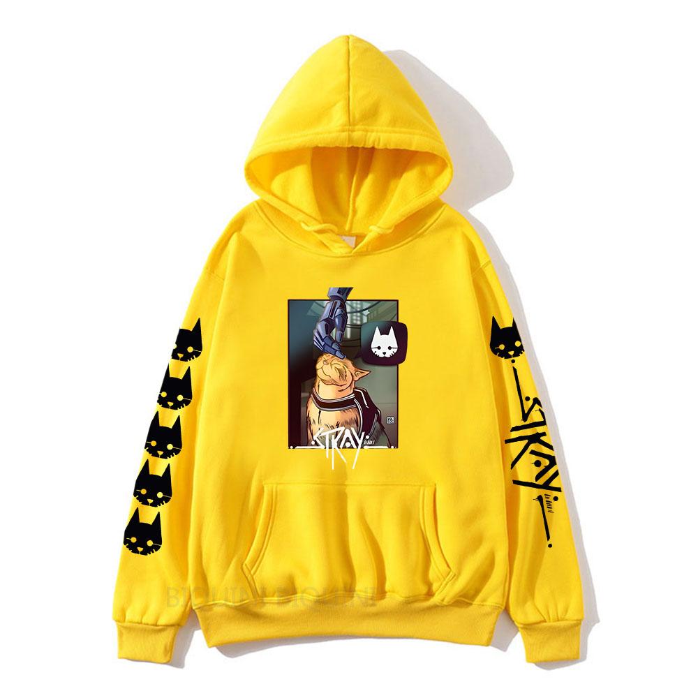 Momo and Cat Cartoon Graphic Hoodies Men/Women Hot Game Stray Print Sweatshirts StrayCat StrayMomo Pullovers Autumn/Winter Male