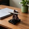 Unique Ninja Desk Decor Kneeling Knight Pen Holder 3D Printed Armor Warrior Statue Organizer Executive Rest for Office Medieval Gift Scratch-resistant