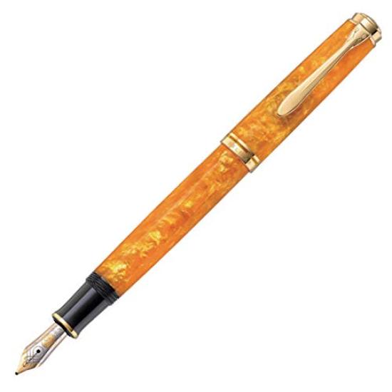 

Pelikan M600 Vibrant Orange Fountain Medium Limited Officially Imported Souverän Pen, Nib, Edition,