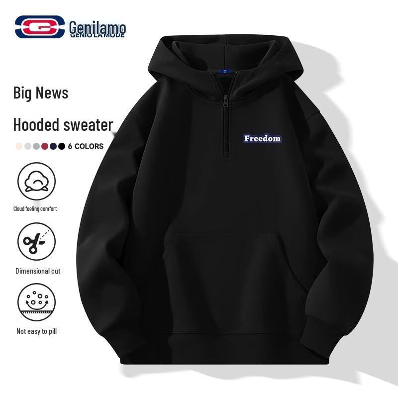 GENIOLAMODE Men s Loose Fit Hooded Sweatshirt 3XL
