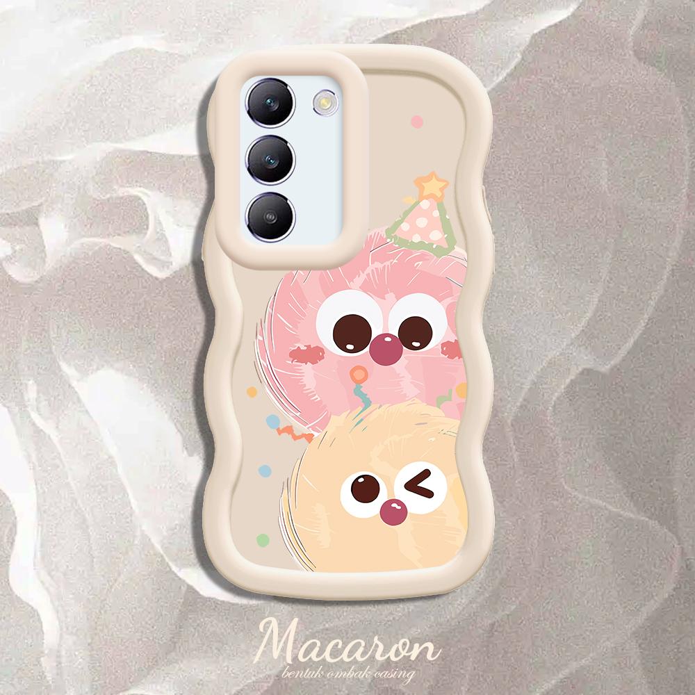 

Окрашенный узор Big Wave Edge Мягкий силиконовый материал Macaron чехол для телефона противоударный защитный резиновый чехол для OnePlus Vivo Motorola Moto Vivo Y21 белый