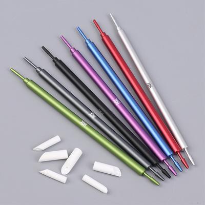 Metal Wiping Stick Seepage Cleaning Swab With Replace Wiping Cotton Tips For Model Hobby Panel Liner Cleaning Stick