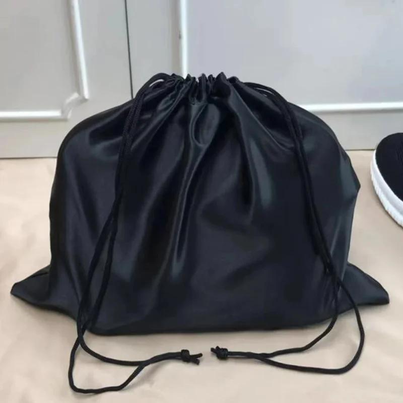 Large Drawstring Care Bag Custom Wigs Storage Dust Proof Packaging Pouch Black Reusable Sack Handbag Shoes Travel Bags