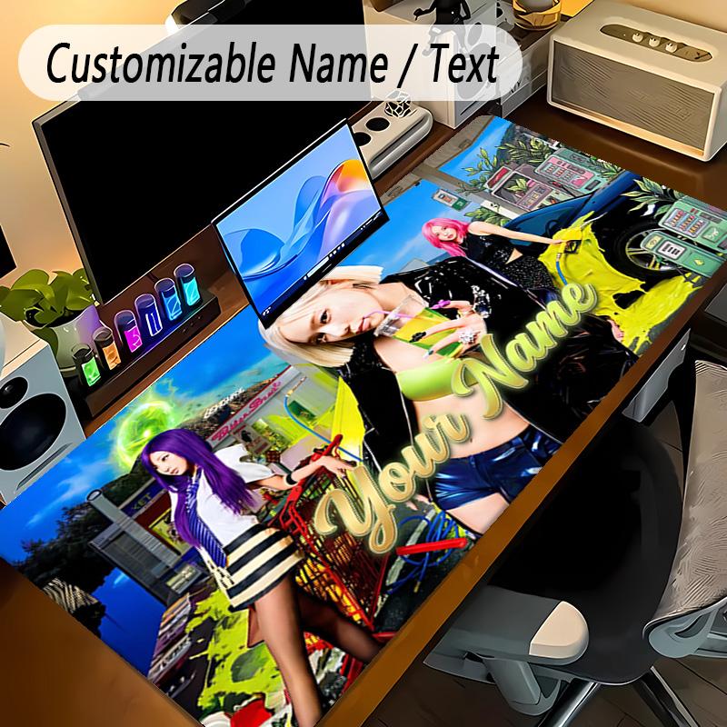 Large Mouse Padaespa Custom Name Text Personalized Desk Mat Non Slip Gaming Pad