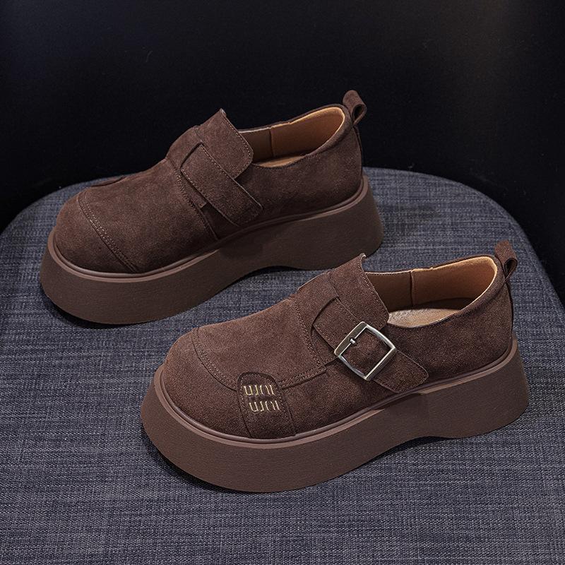 

Женские туфли на толстой подошве, увеличивающие рост, с большой головкой, маленькие, повседневные и модные. Универсальный 40