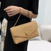 New Woven Bag Envelope Retro Briefcase Shoulder Portable Messenger Women's Bag
