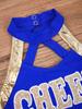 Girls Carnival Party Halloween Cosplay Cheerleading Uniform Outfit Sleeveless Crisscross Back Dress