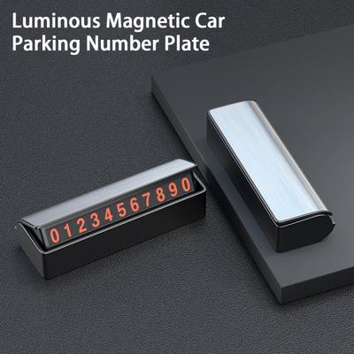 Parking Number Plate Useful Self Adhesive Long Lasting Car Parking Card Luminous Magnetic Parking Phone Number Plate Phone Number Card