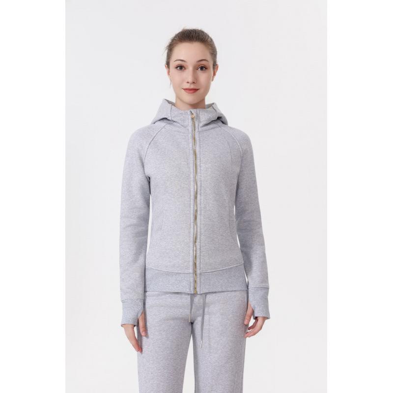 Lulu Original Embroidered Slim-Fit Scuba Jacket - Fleece-Lined Warm Yoga Casual Sports Top