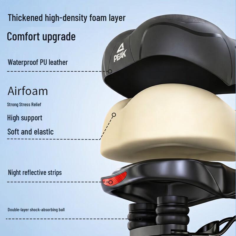 Peak Universal Thickened Sponge Bicycle Saddle