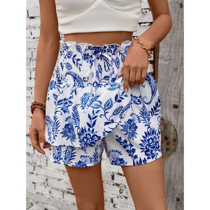 Nowa Moda Sukienka do Tańca Cheerleadingowego Dla Kobiet Damska z Falbankami i Nadrukiem Kwiatowym Owijana Spódnica z Wysokim Stanem