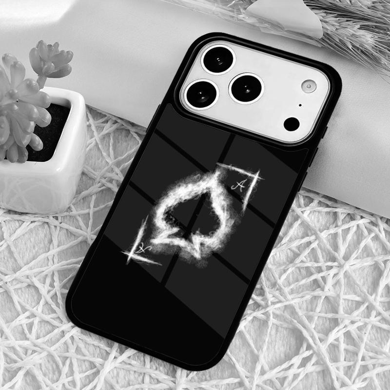 Pik Poker Spielkarten Ass Kunst Stoßfeste Handyhülle für iPhone 17 Air 16e 15 11 12 14 13 Pro Max Hülle Coque