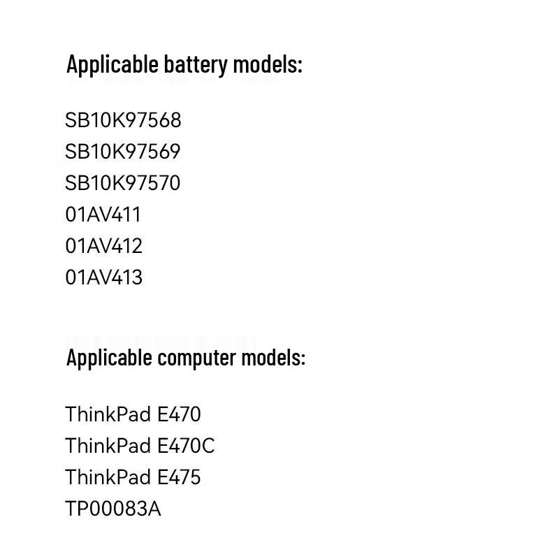 llano Replacement Laptop Battery for Lenovo ThinkPad E470 Series