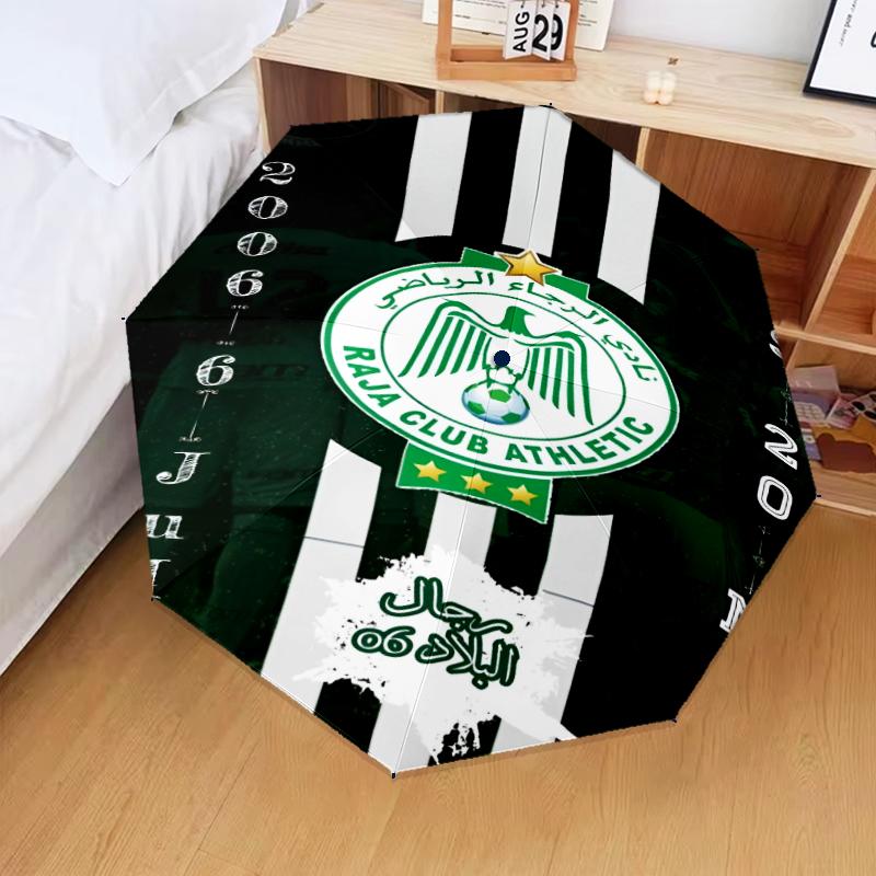 Raja Club Athletic Crest Umbrella Folding umbrella, automatic umbrella 8-Frame for Travel, camping Use Gift for Halloween Christmas