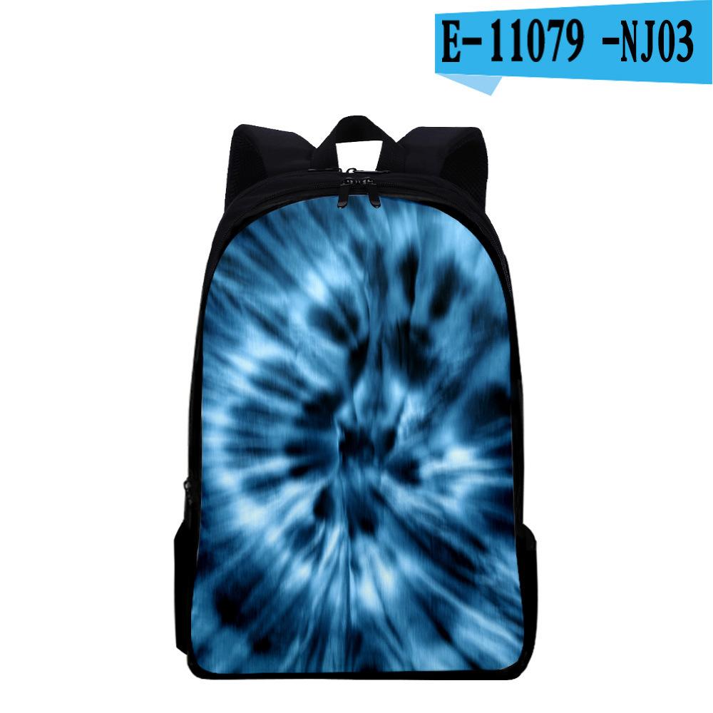 Classic Popular Funny Tie Dye Notebook Backpacks Pupil School Bags 3D Print Oxford Waterproof Boys/Girls Laptop Backpacks