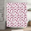 Modern Home Decor Shower Curtain Unique Purple Red Onion Pattern for Bathroom Decoration Waterproof Fabric Bath Room Accessory (