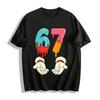 Niedliches T-Shirt mit schmelzendem Eis und Cartoon-Handschuhen (Nummer 67) aus reiner Baumwolle