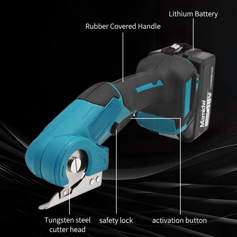 18V Multi Functional Pruner Round Knife Handheld Cutting Cloth Scissors Power Tool Cordless Electric Carpet Scissors