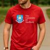 Maglietta Grafica in Cotone Retrò Vintage Logo The University Of Sheffield Unisex Manica Corta Tee per Laureati Alumni Vacanze