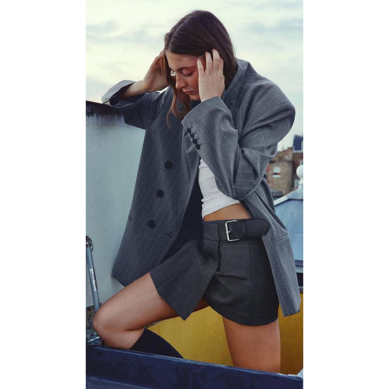 ZA2025 Fall and Winter New Women's Clothing ZR Fashion Style Fashion Joker Wide Pleated Belt Skirt 3152530