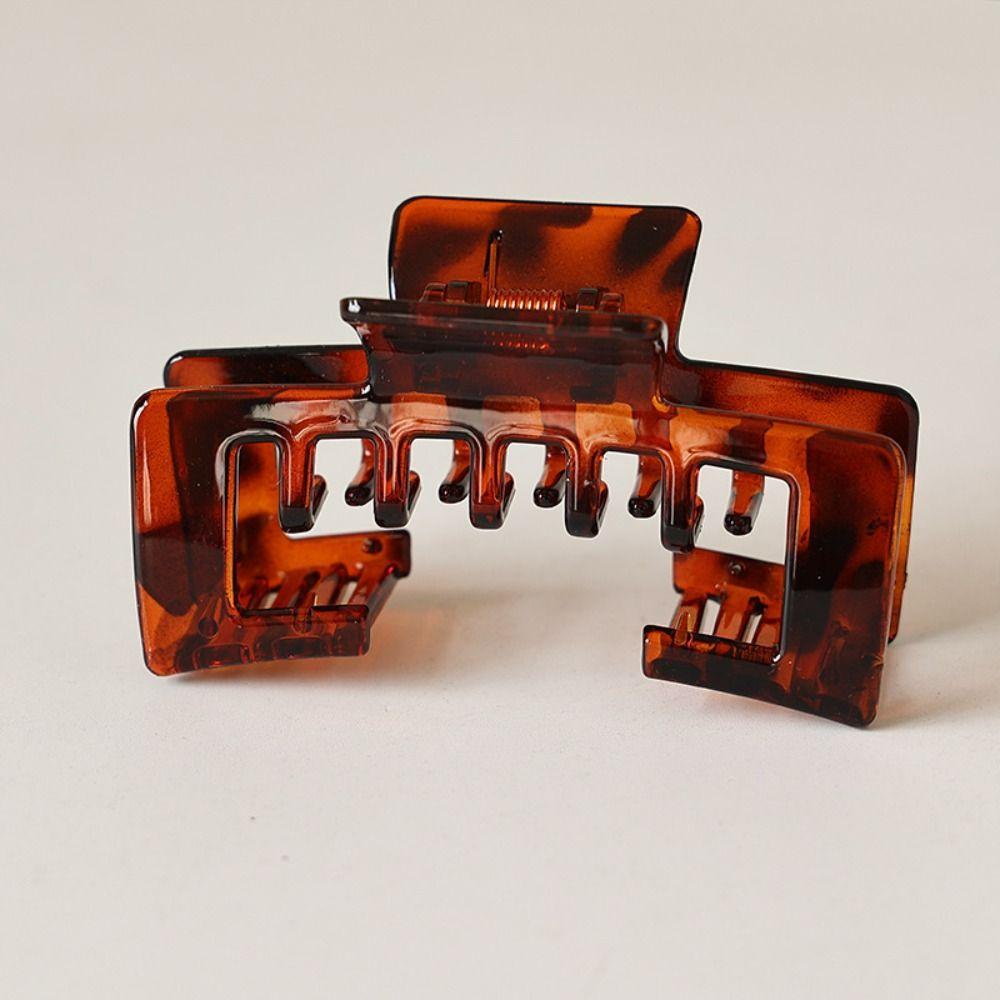 Hairpin Hat-Friendly Hair Claw Extra Large Non-Slip Square Hair Clip for Thick Hair Geometry Large Size Shark Clip Female