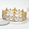 Royal King Crown For Men - Metal Prince Crowns And Tiaras, Full Round Birthday Party Hats