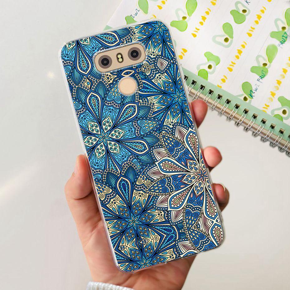 Case For LG Q6 Plus H870 H871 G600L G600K G600S Cute Flower Cat Pattern Soft Silicone TPU Phone Cases For LG G6 G 6 G6plus