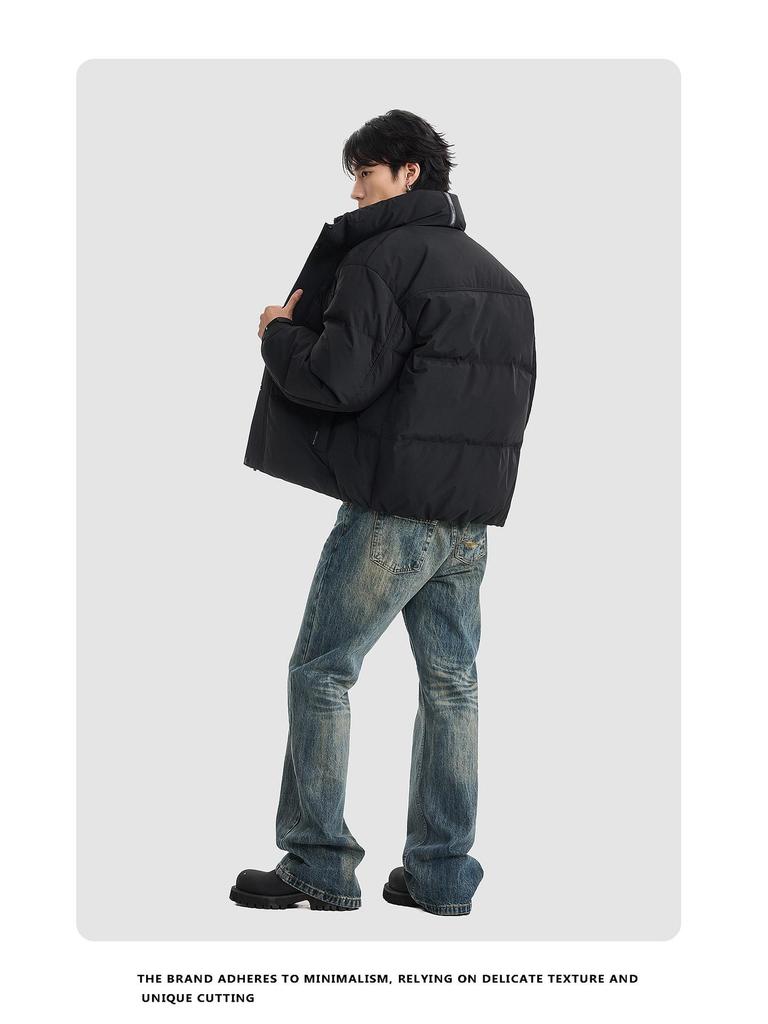 High-End Autumn/Winter American Trend Thick Duck Down Stand Collar Sports Jacket - Men's & Couples Casual Puffer
